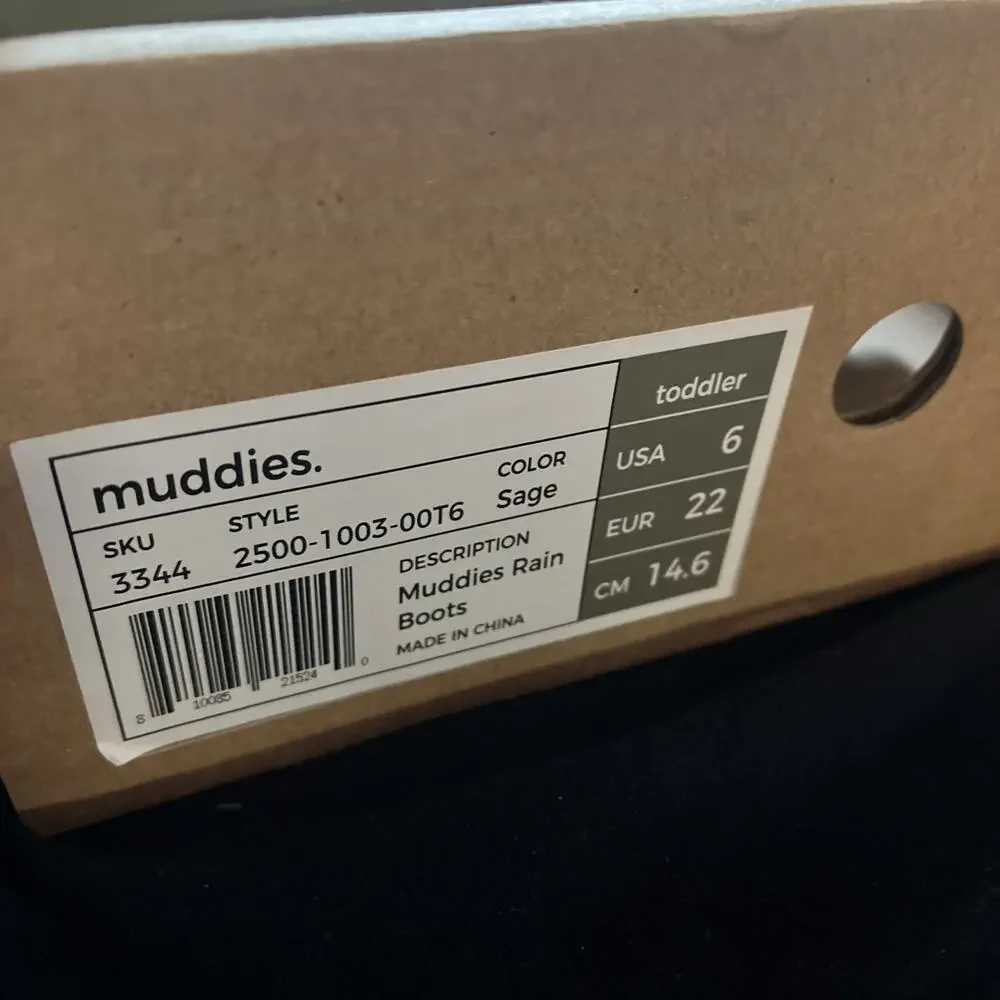Goumi Toddler- Sage Green Rain Boots Size Toddler 6 - Muddies